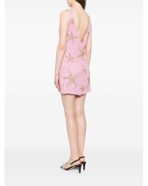 rixo pink mini dress Christabel sequined minidress in pink - Rixo