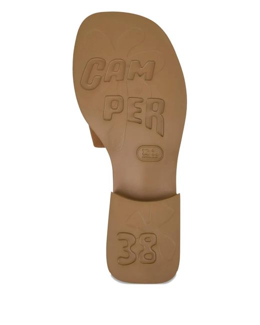 Camper Brown Dana Nubuck Sandals