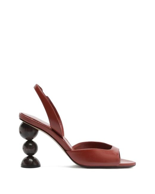 Alexandre Birman Pink Tropicana Spherical Heel Sandals