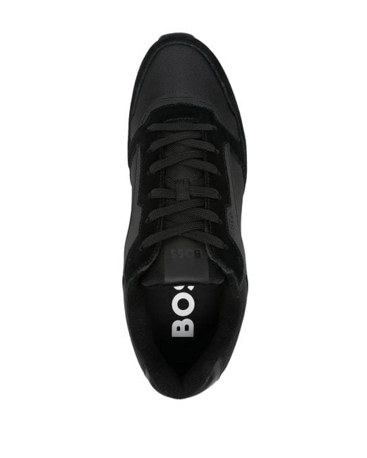 Boss Black Panelled-Design Sneakers for men