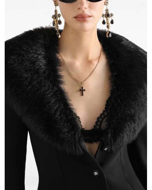 Dolce & Gabbana Black Single-Breasted Wool Jacket