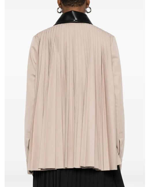Chaqueta Con Espalda Plisada Sportmax de color Natural