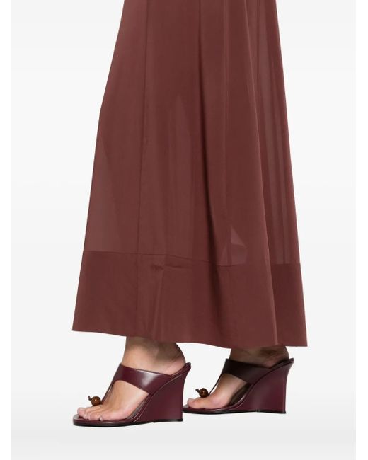 St. Agni Purple Sheer Slip Straps Maxi Dress