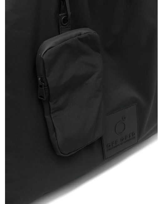 OFF GRID Black Logo Strap Shoulder Bag