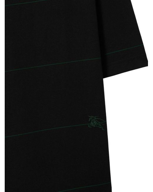 Burberry Black Striped Cotton T-shirt for men