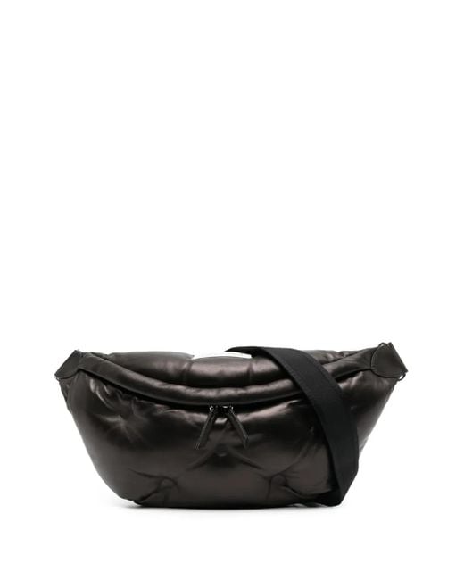 Maison Margiela Black Quilted Leather Belt Bag