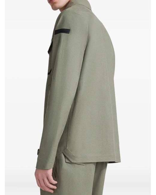 Rrd Green Patch-Pocket Button-Front Jacket for men