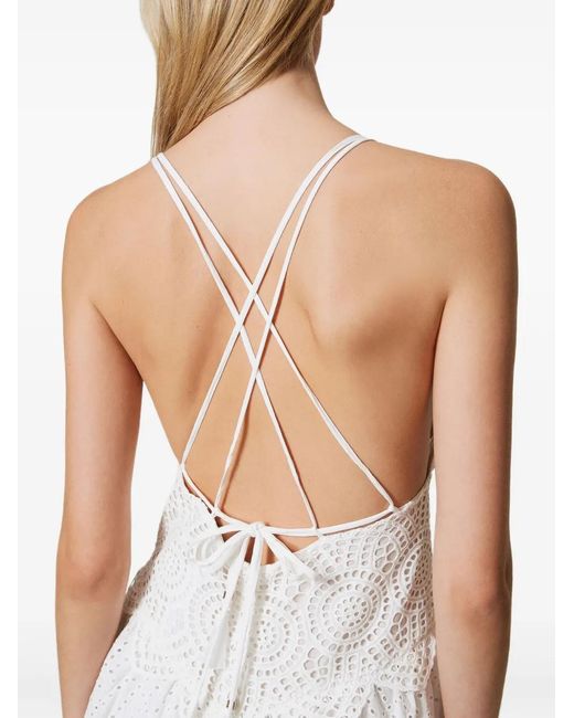 Twinset White Broderie-Anglaise Dress