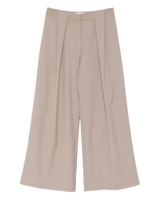 St. Agni White Pleat Trousers