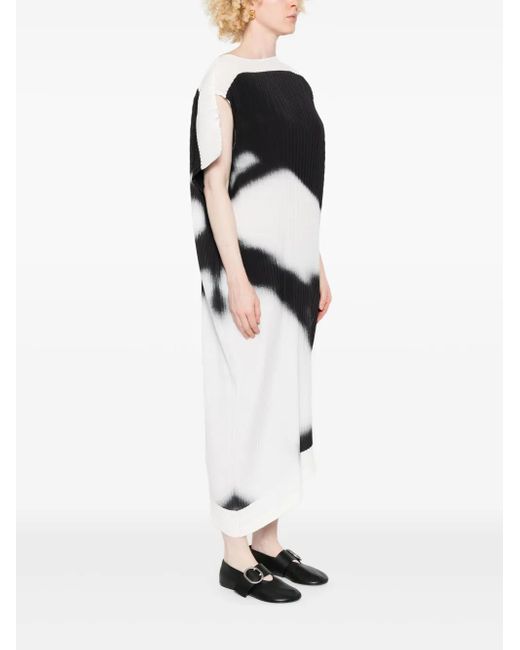 Issey Miyake Black Shadow Study Midi Dress