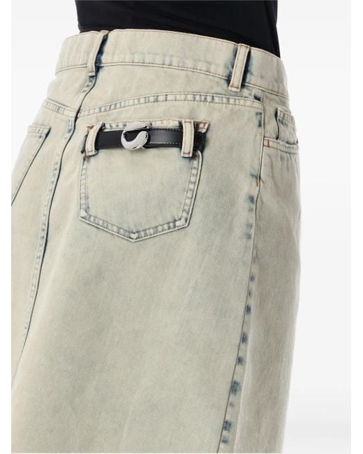Coperni Gray Asymmetrical Denim Skirt