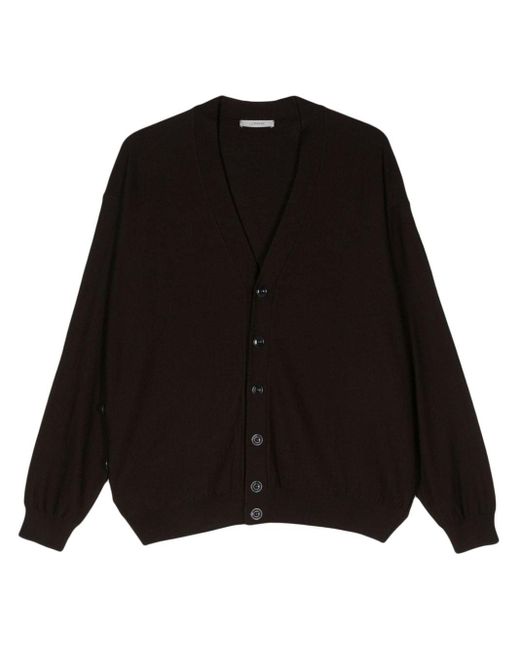 Lemaire Black V-neck Fine-knit Cardigan