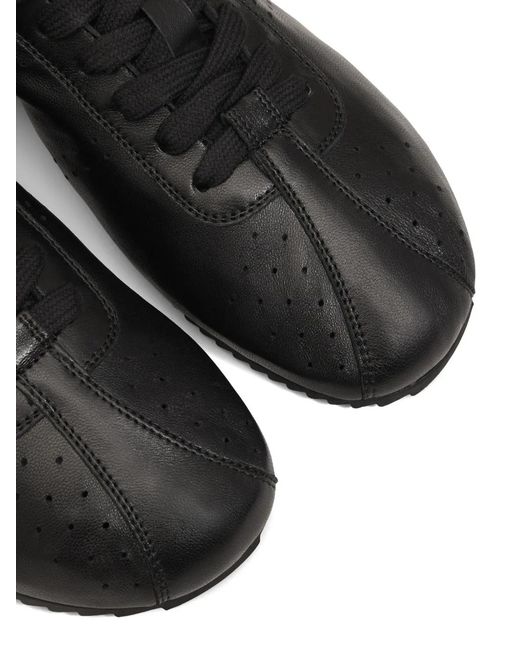 AMI Black Cow Leather Soft Sneakers