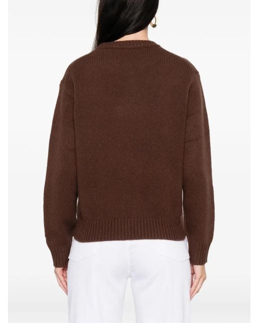 Mc2 Saint Barth Red Kyla Heart-Detail Sweater