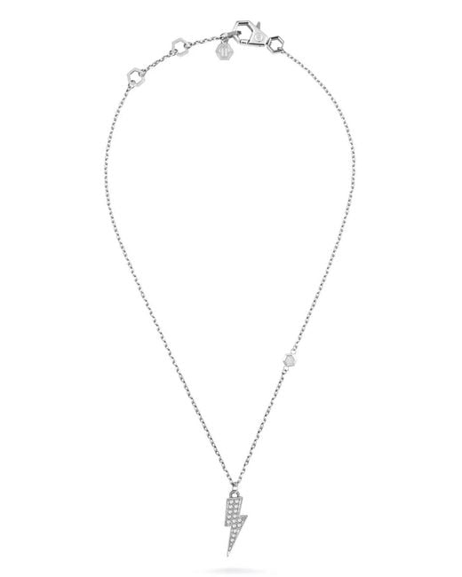 Philipp Plein White Valentine Pendant Necklace