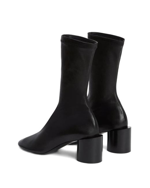 Jil Sander Black Block-Heel Ankle Boots
