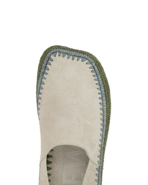 Loewe Green Leather Espadrilles for men