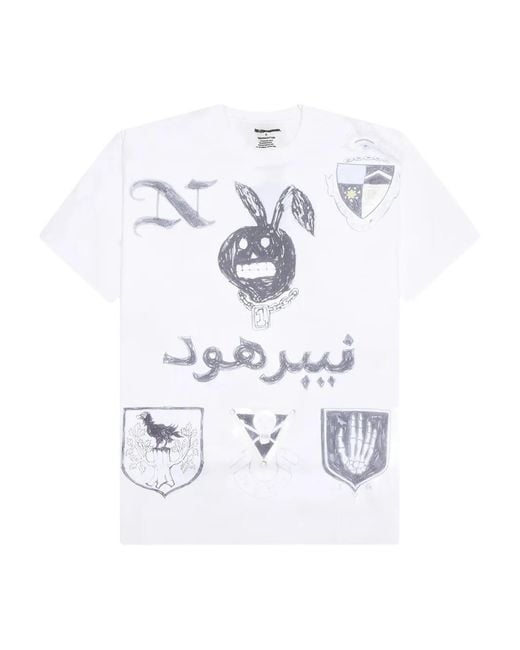 Neighborhood White Graphic-Print T-Shirt for men