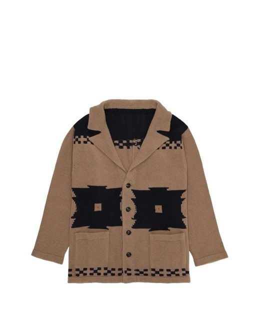 Fortela Black Fausto Native Cashmere Cardigan for men