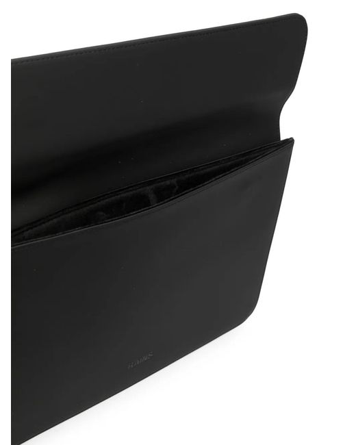 Rains Black Logo-Debossed 13″/14″ Laptop Portfolio