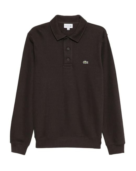 Polo À Logo Brodé Lacoste pour homme en coloris Black