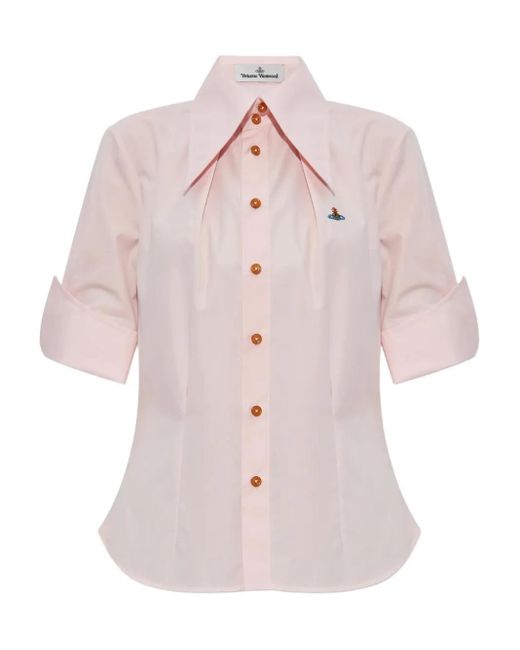 Vivienne Westwood Pink Orb-Embellished Button-Down Shirt