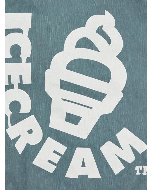 ICECREAM Blue Logo Graphic Zip Jacket for men