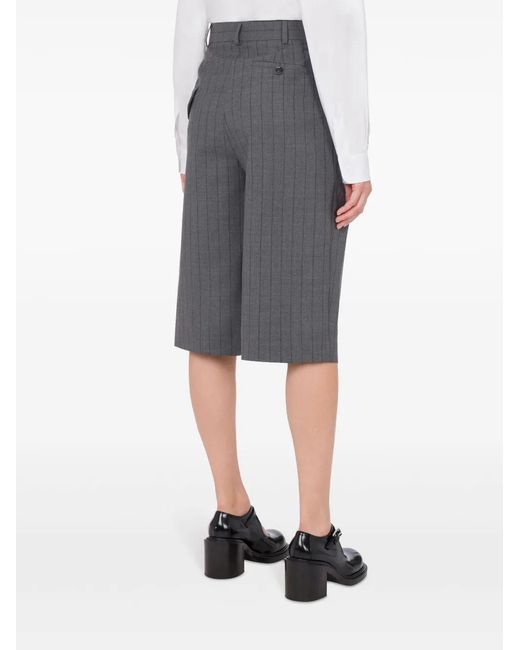 Moschino Gray Overlapping-Panel Shorts