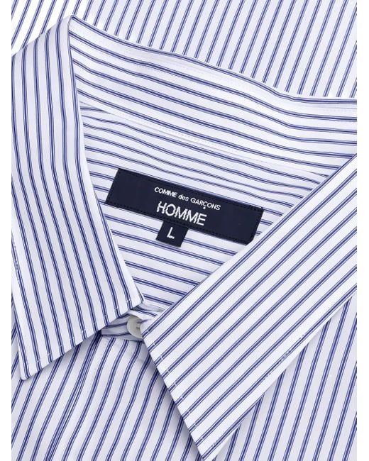 Comme des Garçons Gestreepte Overhemd in het Blue voor heren