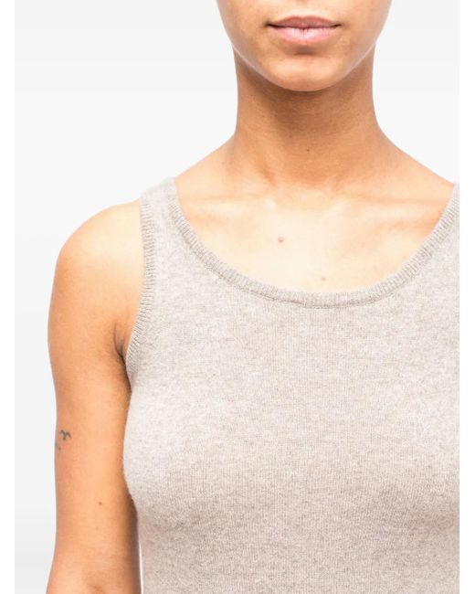 LA ROSE Blue Knit Tank Top