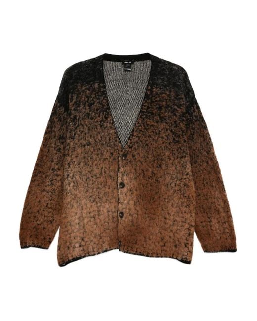 Avant Toi Brown Ombré Speckled Cardigan for men
