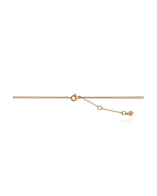 Tory Burch Metallic Miller Stud Pendant Necklace