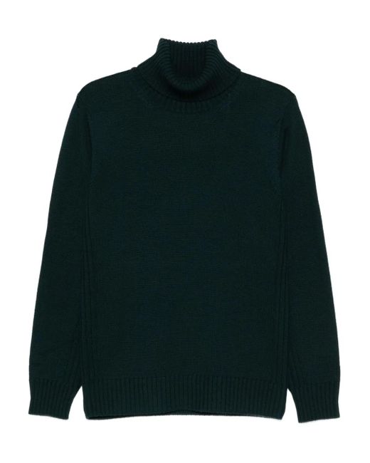 Kangra Green Turtleneck Wool Sweater for men