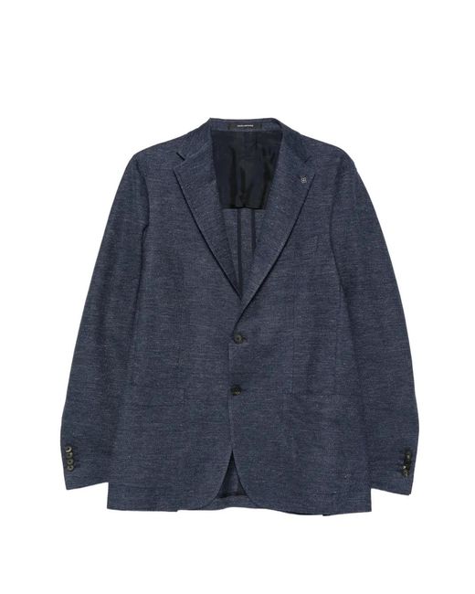 Tagliatore Blue Single-Breasted Blazer for men