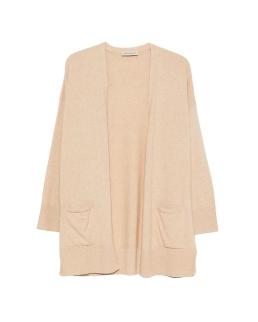 SERGIO MORETTI FIRENZE Natural Open-Front Patch-Pocket Cardigan