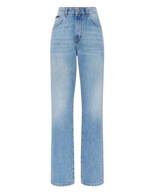 Philipp Plein Blue Straight Fit Jeans