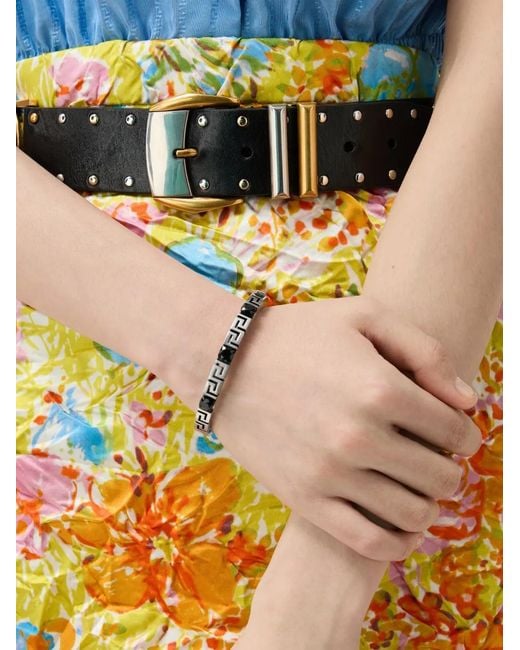Versace White Greca Bracelet