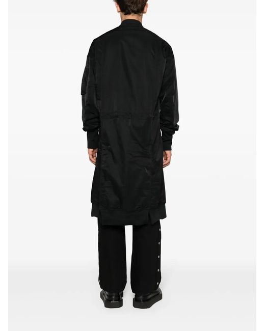 Y-3 Black Longline Bomber Coat