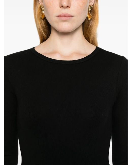 ÉTERNE Black Ribbed Dress