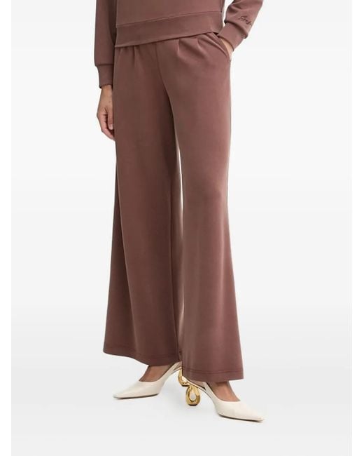 Boss Brown Pleated Drawstring Trousers