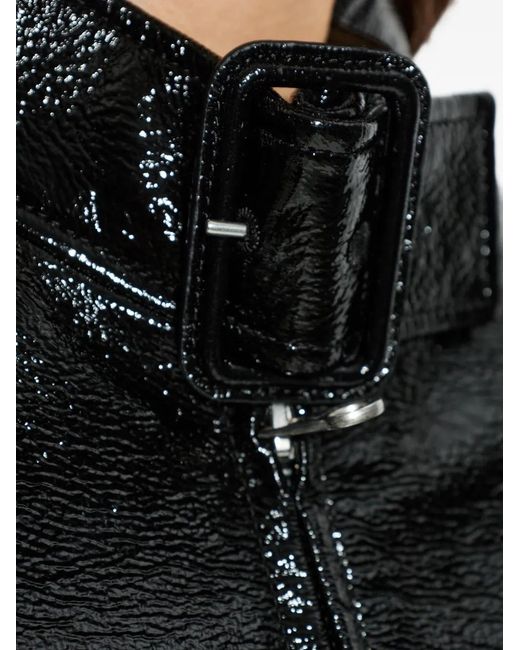 Courreges Black Veste City À Fermeture Zippée