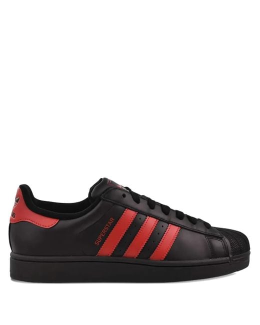 メンズ Adidas Superstar Ii レザー スニーカー Black