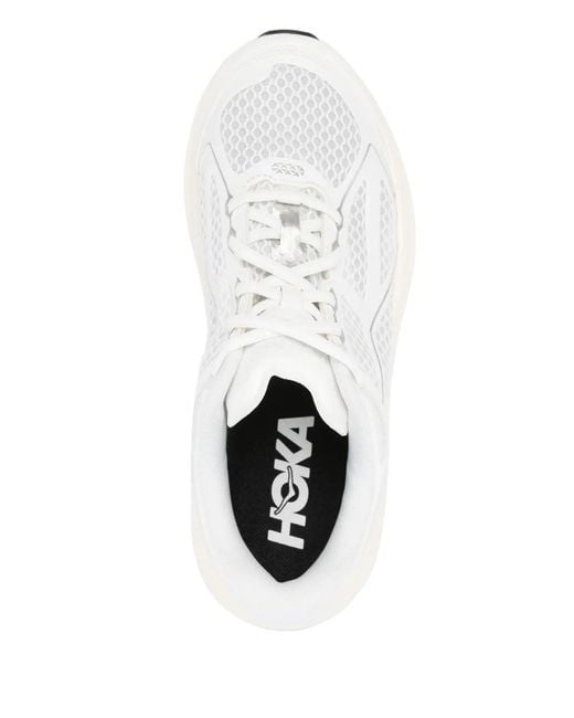 Hoka One One White Hooded Short Down Jacket