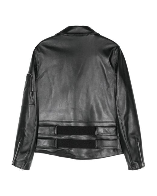 Undercover Black Leather Biker Jacket for men