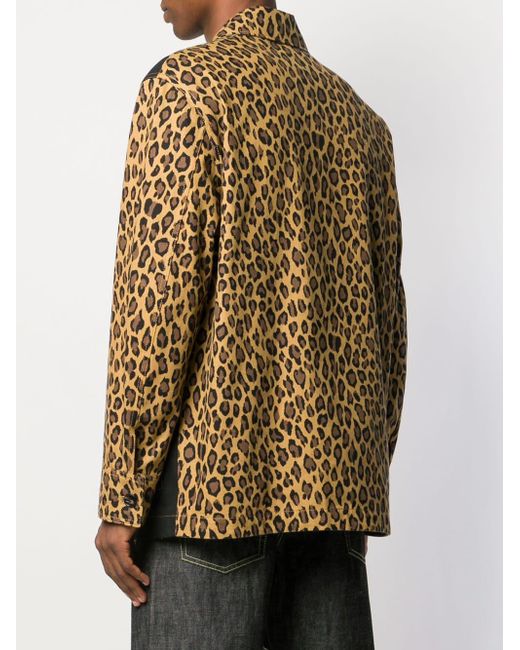Marni Cotton Leopard Print Jacket in Black for Men - Lyst