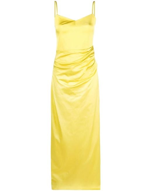 GAUGE81 Yellow Vona Draped Dress