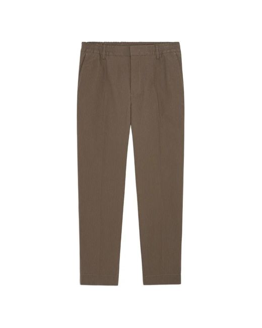 NN07 Brown Elasticated-Waist Trousers for men