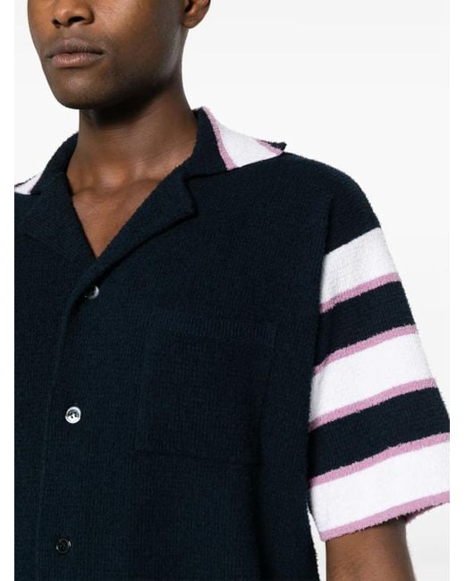 Marni Black Terry-Cloth Bowling Shirt for men