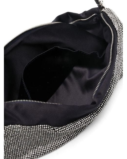 Benedetta Bruzziches Gray Crystal Embellished Tote Bag