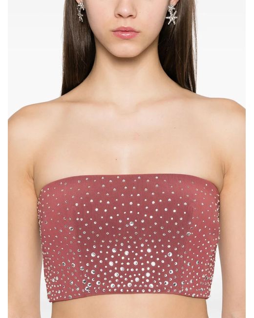 Alex Perry Red Crystal-Embellished Top